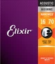 Струны для акустической гитары Elixir 11306 Nanoweb 80/20 Bronze Acoustic Baritone 16/70 - изображение 1