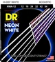 Струны для акустической гитары 6 шт DR NWA-12 Hi-Def Neon White K3 Coated Acoustic Guitar Strings 12/54 - изображение 1