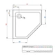 Душовий піддон Radaway Doros PT Compact 1000x1000x115, білий - изображение 3