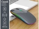 Безпровідна мишка Apple Style з підсвіткою та акумулятором, темно-сіра (Dark Grey) - изображение 3
