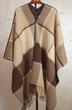 Пончо Aelita-Uomo из новозеландского мериноса Клетка Шоколадно-бежевый. One size. - изображение 4