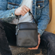 Барсетка-мессенджер мужская кожаная Tiding Bag BON6165 19х22х5 черная, через плечо (JDT-0849798) - изображение 5