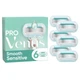 Сменные картриджи для бритья (лезвия кассеты) женские Gillette Venus Deluxe Extra Pro Smooth Sensitive кассеты 6 шт - изображение 1