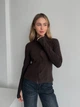 Жіноча тепла кофта на змійці Uaclothes 42-44 Коричневий (like35589-160101349) - изображение 1