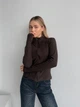 Жіноча тепла кофта на змійці Uaclothes 42-44 Коричневий (like35589-160101349) - изображение 2