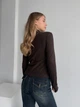 Жіноча тепла кофта на змійці Uaclothes 42-44 Коричневий (like35589-160101349) - изображение 7