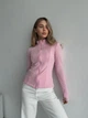 Жіноча тепла кофта на змійці Uaclothes 46-48 Рожевий (like35588-160091350) - изображение 2