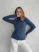 Жіноча тепла кофта на змійці Uaclothes 42-44 Синій (like35590-160111349) - зображення 6