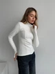 Жіноча тепла кофта на змійці Uaclothes 46-48 Молочний (like35591-160121350) - изображение 4