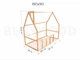 Детская кровать домик Монтессори BUSY WOOD напольная с ламелями Модель 1 190х90 см натуральное дерево - изображение 2