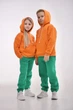 Детский спортивный утепленный костюм Kindamor Warm Autumn Orange для девочки, флис 116 см оранжевый с зеленым - изображение 2