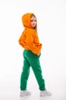 Детский спортивный утепленный костюм Kindamor Warm Autumn Orange для девочки, флис 116 см оранжевый с зеленым - изображение 5