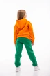 Детский спортивный утепленный костюм Kindamor Warm Autumn Orange для девочки, флис 116 см оранжевый с зеленым - изображение 7