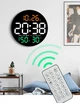 Часы Deepfox DS-5501 LED цифровые электронные настенные Будильник Дата Температура Влажность (диаметр 25,4см) разноцветный - изображение 1