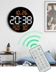 Часы Deepfox DS-5501 LED цифровые электронные настенные Будильник Дата Температура Влажность (диаметр 25,4см) оранжевый - изображение 1