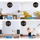 Часы Deepfox DS-5501 LED цифровые электронные настенные Будильник Дата Температура Влажность (диаметр 25,4см) оранжевый - изображение 5