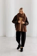 Женский вязаный шарф ART KNIT Winter Mood коричневый, 40x228см 042253 - изображение 1