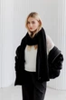 Женский вязаный шарф ART KNIT Winter Mood черный, 40x228см 042251 - изображение 2