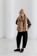 Женский вязаный шарф ART KNIT Winter Mood бежевый, 40x228см 042254 - изображение 9
