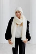 Женский вязаный шарф ART KNIT Winter Mood молочный , 40x228см 042252 - изображение 5