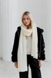 Женский вязаный шарф ART KNIT Winter Mood молочный , 40x228см 042252 - изображение 8