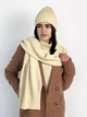 Вязаный женский шарф теплый ART KNIT сливочный, 42х190см 038228 - изображение 5