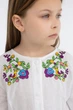 Дитяча біла вишиванка для дівчинки з орнаментом Folk Moda 140 Білий (6040-302211180) - изображение 2