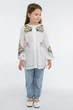 Дитяча біла вишиванка для дівчинки з орнаментом Folk Moda 140 Білий (6040-302211180) - изображение 3