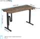 Стол с электрорегулировкой высоты OfficePro 1500 x 720 мм Dark Wood/Black (ODE1575DW) - изображение 9