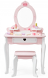 Деревяний туалетний столик Viga з дзеркалом стільцем та аксесуарами Біло-Рожевий (6971608447822) - зображення 2