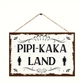 Табличка на дверь туалета PIPI-KAKA LAND 20×13,5 см — декоративная вывеска для санузла, унисекс - изображение 1