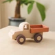 Силиконовая машинка-грызунок "Baby Truck" с вращающимися колесами для малышей от 6 месяцев бежевый (PC1034) - изображение 1