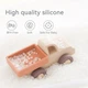 Силиконовая машинка-грызунок "Baby Truck" с вращающимися колесами для малышей от 6 месяцев бежевый (PC1034) - изображение 7
