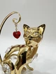 Фигурка Crystocraft со стразами Swarovski Кошка с сердцем 9 см 160282 - изображение 4