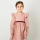 Фланелеве плаття для дівчинки з довгим рукавом Trendy Tot 03-01300 пудровий 116 см (6 років) - изображение 4