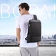 Городской мужской черный SLIM рюкзак BOPAI для ноутбука 15'' бизнес класса c USB разъемом для зарядки гаджетов - изображение 3