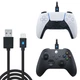 Зарядний кабель DOBE 3м USB / USB Type-C для геймпада DualSense Sony PlayStation PS5 / PS5 Digital Edition / Microsoft Xbox Series S,X / Nintendo Switch з LED підсвічуванням статусу зарядки - зображення 4