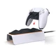 Двойная зарядная dock станция DOBE подставка для двух геймпадов DualSense консоли Sony PlayStation 5 (PS5 / PS5 Digital Edition) c LED подсветкой статуса зарядки контроллера, джойстика - изображение 2