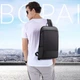 Міський чоловічий чорний SLIM рюкзак BOPAI для ноутбука 15" бізнес класу - зображення 3