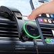 Автомобільний бездротовий магнітний зарядний пристрій Mcdodo 15W з охолодженням для Apple iPhone з підтримкою MagSafe на приладову панель автомобіля / зарядка-автотримач на торпедо / USB Type-C кабель / PD, QC - зображення 2
