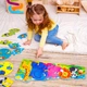 Развивающий набор 3 в 1 Vladi Toys «Зоомир» пазлы для малышей из прочного картона VT2901-04 - изображение 2