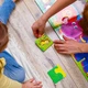 Развивающий набор 3 в 1 Vladi Toys «Зоомир» пазлы для малышей из прочного картона VT2901-04 - изображение 7