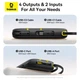 Павербанк 10000mAh 45W Baseus EnerFill FC31 QPow 3 (E0028C00) УМБ с быстрой зарядкой, LED-дисплеем, 2 встроенными кабелями Type-C/Lightning и портами USB/Type-C Портативный внешний аккумулятор для телефона/ноутбука, Черный - изображение 7
