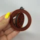 Брелок Finding Круглый амулет руны серединка крутится кольцо с цепочкой Черный красный 55.5 мм х 6 мм - изображение 1