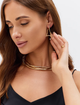 Колье чокер тройное многослойное Fashion Jewerly переплетенные цепи масивное бижутерия золотистый цвет (SVS) - изображение 7
