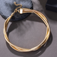 Колье чокер тройное многослойное Fashion Jewerly переплетенные цепи масивное бижутерия золотистый цвет (SVS) - изображение 3