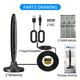 ТВ-антенна для Т2 с усилением телевизионная антенна Digital DVB-T2 антенна HD TV Antenna Mini 1080p - изображение 1