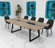 Стіл для переговорів Mister Loft Асканія Glass Line 260*110 на 8-10 осіб Горіх Селект - Чорний (57771287) - изображение 2
