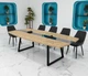 Стіл для переговорів Mister Loft Асканія Glass Line 250*90 на 6-8 осіб Дуб Аппалачі - Чорний (57771114) - изображение 1