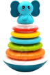 Interaktywna piramida grzechotka Woopie Baby z obręczami Słonik 47443 (5904326947443) - obraz 1